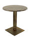 Masă Bar Pentru Spații Mici Exterioare Pliabilă Din Lemn Cu Ramă Metalică Bronz 60x60x74cm