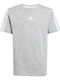 Παιδικό T-shirt Γκρι Essentials 3 Stripes