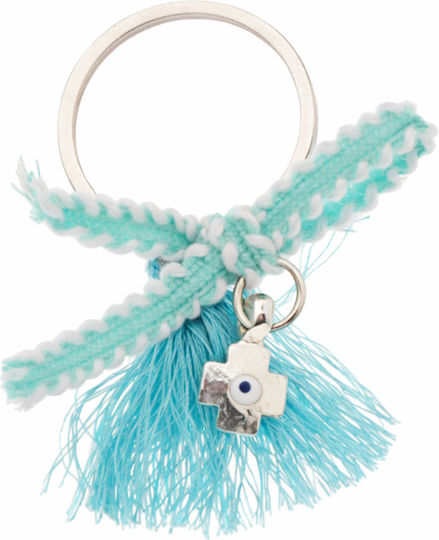 Bellissimo Christening Charm Keychain Turquoise 50pcs