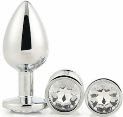 APH Anal Plugs Set Silver 3pcs