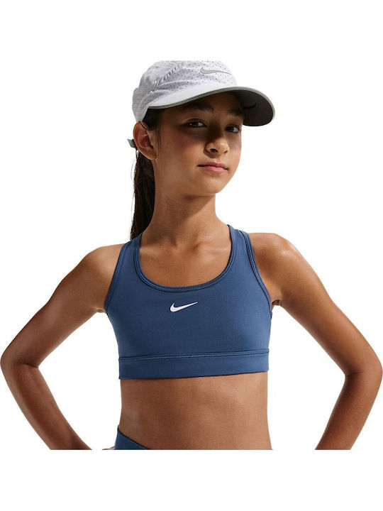 Nike Swoosh Παιδικό Μπουστάκι Dri-Fit Μπλε