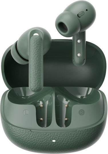 QCY HT15 Buds ANC Bluetooth Handsfree Ακουστικά με Αντοχή στον Ιδρώτα και Θήκη Φόρτισης Πράσινα
