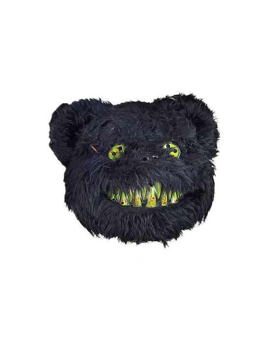 Creepy Bear Pelzige Karnevalsmasken Bär 25x25cm Schwarze