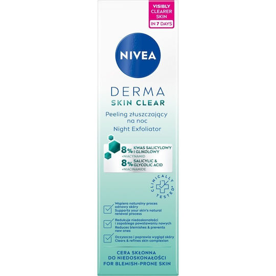 Nivea Derma Skin Clear Gesichtspeeling Creme für Scrub Προσώπου 40ml