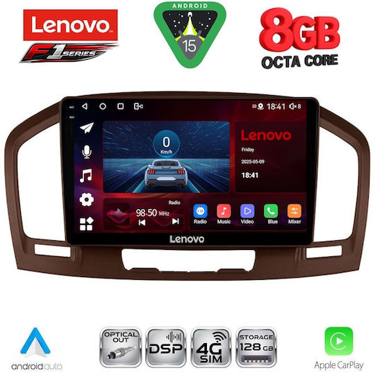 Lenovo Car Audio System for Opel Insignia 2008-2013 Bluetooth USB Wi-Fi GPS Apple CarPlay Android Auto with 9 Inch Touch Screen LENOVO SSR 10491BR CPA