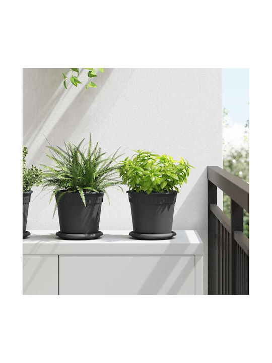 vidaXL Set 6 Töpfe Kunststoff Black