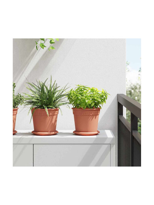 vidaXL Комплект 6 Саксии Пластмасови Light Terracotta