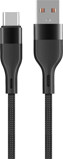 Maxlife Редовна USB 2.0 Кабел USB-C мъжки - USB-A мъжки Черен 1м (176OEM101187)