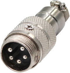 Connector Μικροφωνου Καλωδιου 5p Αρσενικο Gx16-01 Wan 01.129.0032 5 Τεμαχια