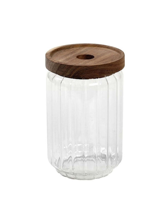 Espiel Vase General Use with Lid Wooden White 7...