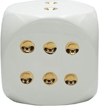 Декоративно Зарче Бяло-Златисто 15x15x14.5см 819-01452 Estheti 819-01452