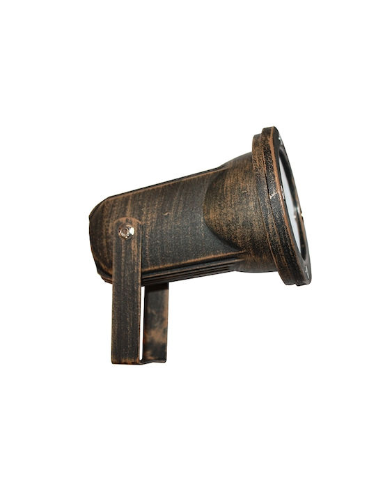 Metallic Lumină Proiector pentru Exterior IP65 pentru Soclu GU10 Bronz