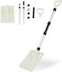 Costway Snow Shovel 26 cm Width Ergonomic Handle & Durable Aluminum Handle White 116.5 x 26 x 9.5 cm Np12971wh