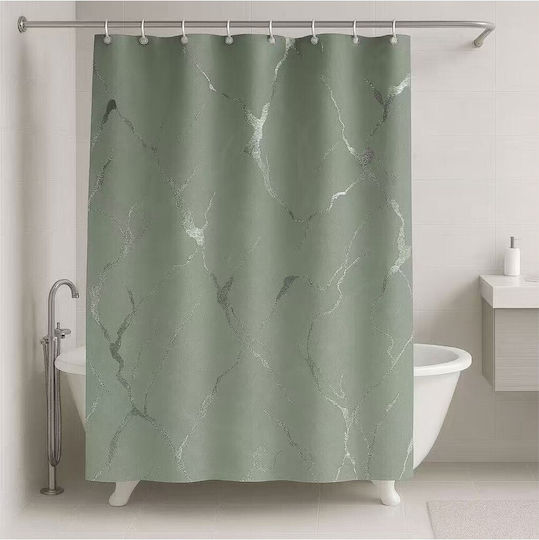 Mc Decor Duschvorhang 180x180cm Green (Verschiedene Designs)