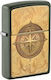 Zippo Compass Winddichtes Feuerzeug Flamme in G...