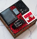 Gift Box Valentine’s Day Man Wooden Box Wallet Belt Lighter & Komboloi Code 15048