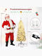 Weihnachtsbaum Schlank Beschneit 150cm mit LED-Beleuchtung Weiß