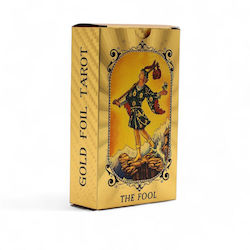 Aventică Trăpă de Tarot Carte de Instrucțiuni Fool Golden Tarot 78 Cărți+carte