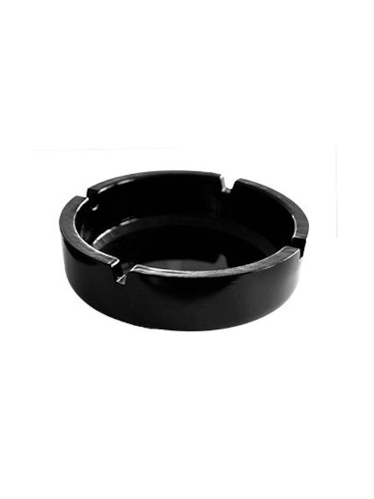 Cok Cenușare Rotund Mare 14cm Negru Sticlă