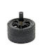 Winddichter Aschenbecher Im Radform Raki D9,5xH9,5cm Edelstahl Gummi