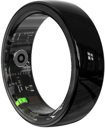 Smart Ring R12 Size 9 Heart Rate Support Blood Oxygen Sleep Monitoring Women's Health Black