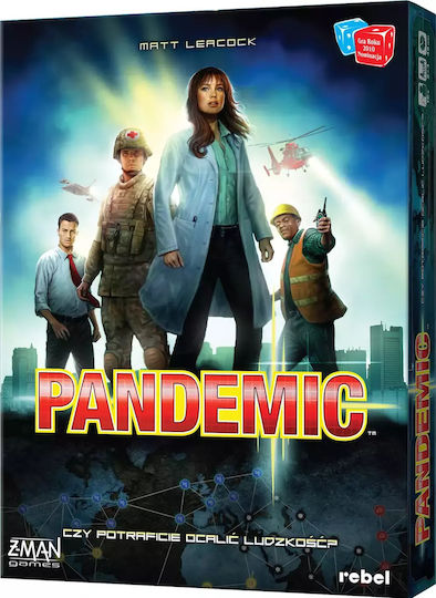 Board Game Pandemic for 2-4 Players 10+ Years Old (PL) Rebel