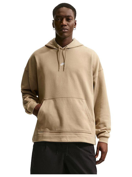 Sportswear Club Sweatshirt with Hood Beige
