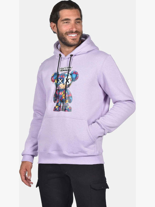 Clever Sweatshirt with Hood Purple