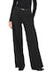 Damen Stoff Hose in Lockere Passform Black