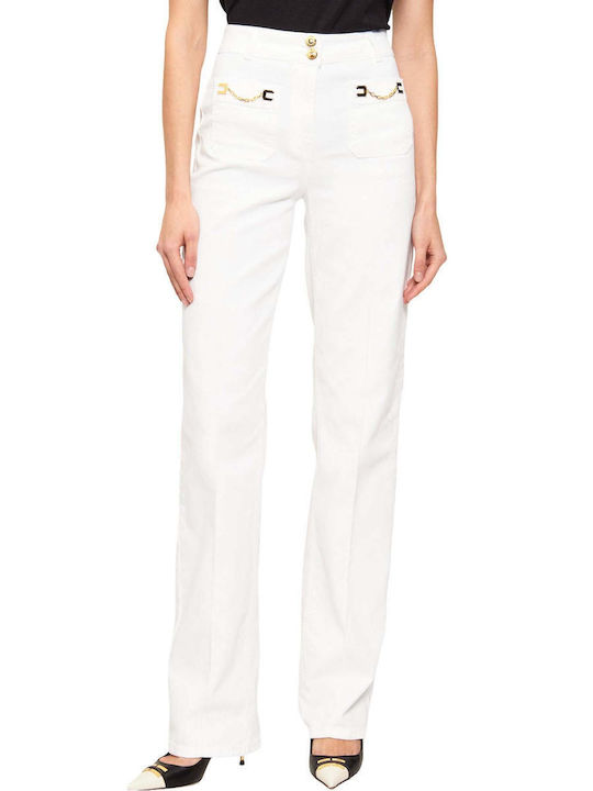 Women's Jean Trousers Flared Ecru