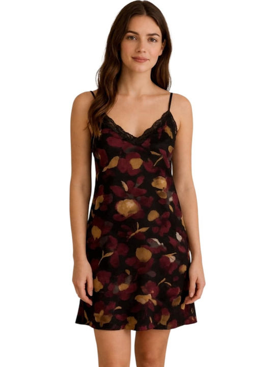 Elite Winter Damen Nachthemd Black