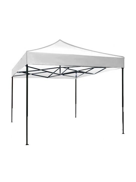 Raki Zusammenklappbares Gazebo Garten Weiß 3x3m