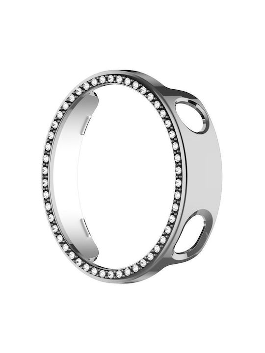 Protecție Husă Acoperire Un Singur Rând Diamante Xiaomi Watch S4 41mm Argintie