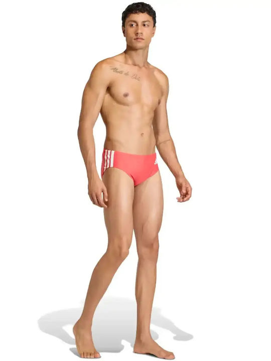 3-stripes Men's Swimwear Slip Red Striped