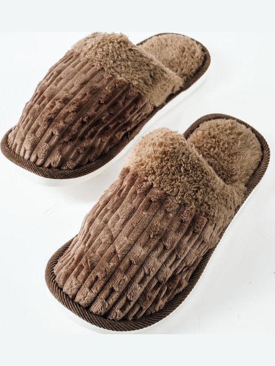 The Shoemart Winter Damen Hausschuhe Braun