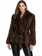Women's Short Fur Dark Brown