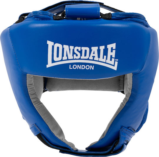 Lonsdale Adult Open Face Boxing Headgear Leather Blue