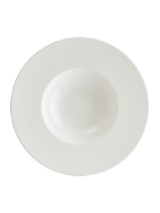 Bonna Loop Farfurie pentru paste din Porțelan Alb cu Diametru 28cm
