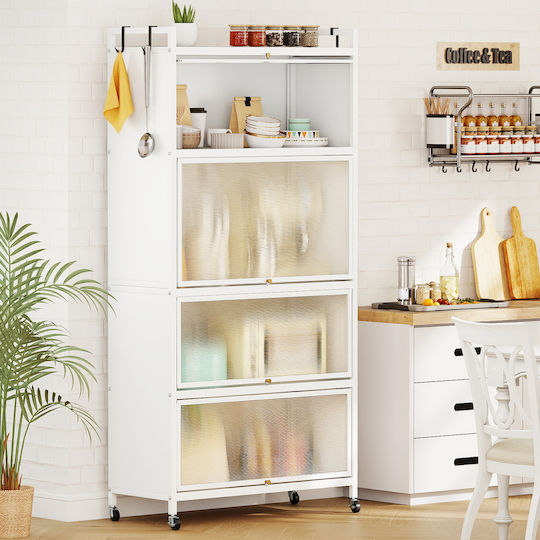 Floor Cabinet White 162x81x40cm