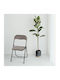 Foldable Dining Room Fabric Chair Tortoiseshell