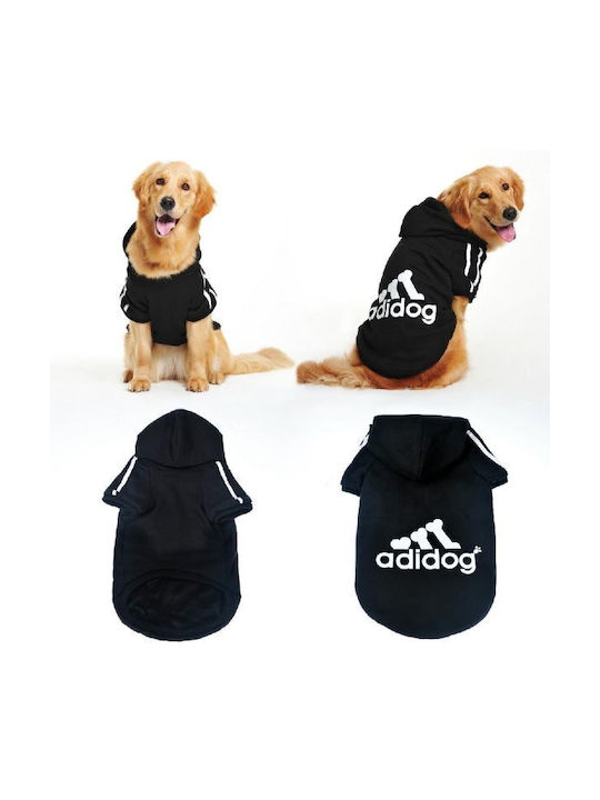 Зимен Суитшърт За Куче “adidog” 7.5kg-10kg 2xl Черен Oem