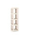 Corner Bookcase White 36.5x36x141.5cm