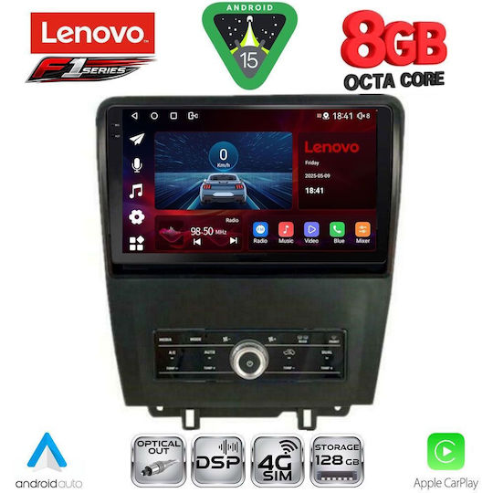 Lenovo Ηχοσύστημα Αυτοκινήτου για Ford Mustang 2010-2015 (Bluetooth/USB/WiFi/GPS/Apple-Carplay/Android-Auto) με Οθόνη Αφής 9"