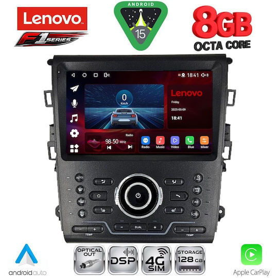 Lenovo Car Audio System for Mercedes-Benz CL Class Ford Mondeo 2014-2023 with Clima (Bluetooth/USB/WiFi/GPS/Apple-Carplay/Android-Auto) with Touch Screen 9"