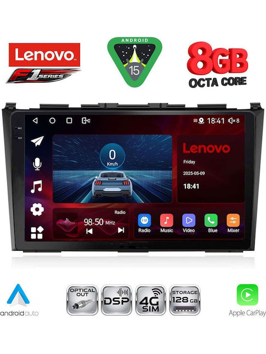 Lenovo Car Audio System for Honda CR-V 2006-2012 (Bluetooth/USB/WiFi/GPS/Apple-Carplay/Android-Auto) with Touch Screen 9"
