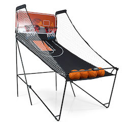 Costway Tragbares Klappbares Kinderspiel Basketball Arcade 8 Spannende Funktionen Elektronisches Punktesystem Uy10216