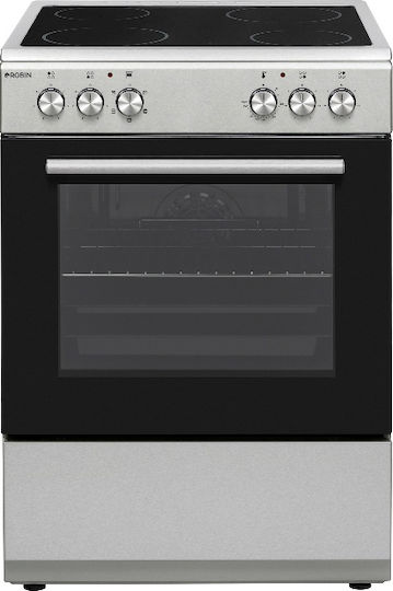 Robin Aragaz 69lt cu Plite Ceramice L60cm. Inox