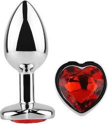 APH Heart Jewel Πρωκτική Σφήνα Large Κόκκινη 9cm