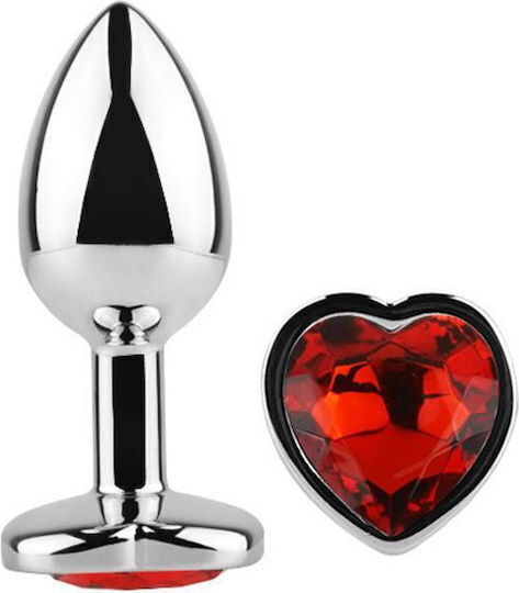 APH Heart Jewel Πρωκτική Σφήνα Large Κόκκινη 9cm