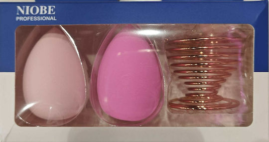 Niobe Professional Επαγγελματικό Σετ με Σφουγγαράκια Μακιγιάζ για Foundation 2τμχ